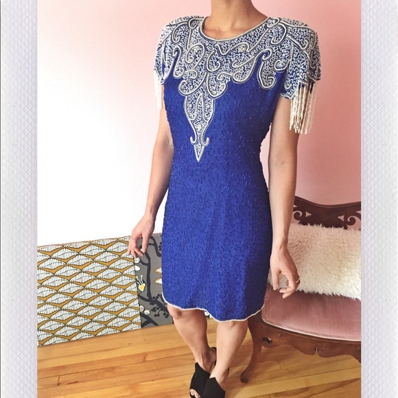 Vintage beaded cocktail dress - Picture 3 of 4